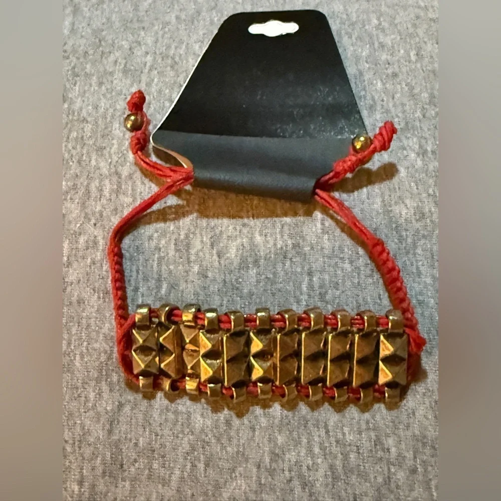 Gold and Red Bracelet